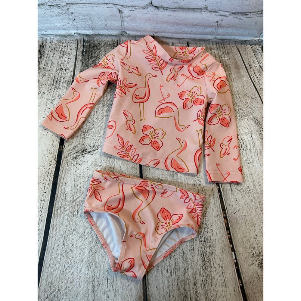 Carter’s Girl’s 2-Piece Rashguard Swim Top & Bottoms / Size: 9 Months